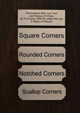 1x3 Custom Engraved/Printed Sublimation Brass Color Plate Name Tag Trophy Flag