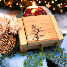 Tree of Life Wooden Box Decorative Jewelry Trinket Holder Keepsake