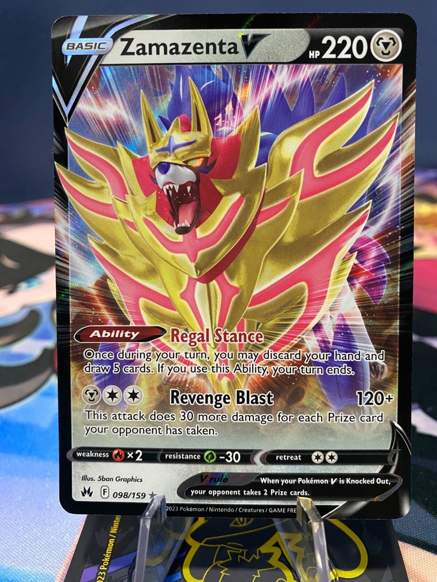 zamazenta pokemon card Zacian & - 094/159-097/159 - Crown Zenith The item may be similar but not exactly the same as the image (e.g Zamazenta V & Vstar 099/159