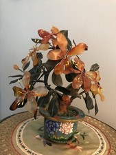 CLOISONNE POT JARDINIERE ARBRE BONSAI BRONZE EMAUX CHINE CHINOIS ASIATIQUE JAPON