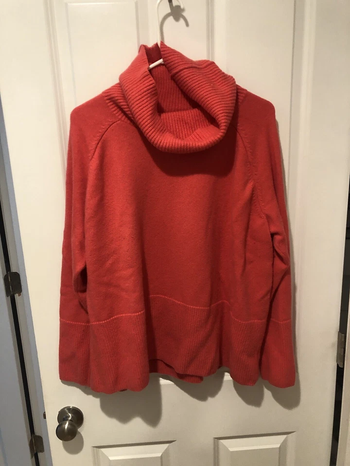 Suéter Athleta Coral/Rosa Cuello Alto Mujer XL Foto 2 de 3