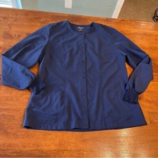 Jockey Women  s navy scrub jacket size large