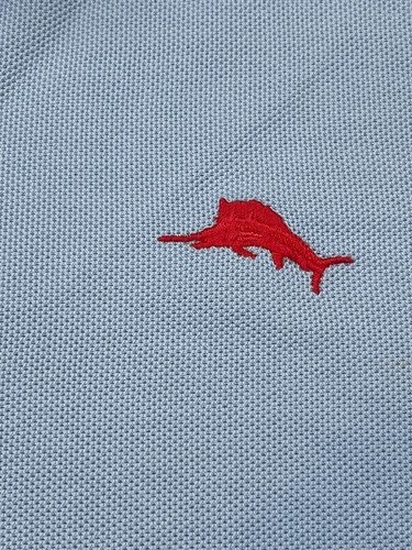 Tommy Bahama Island Zone Polo Shirt Mens XL Blue Short Sleeve Swordfish - READ - Picture 7 of 15