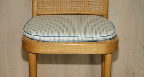 FIVE ORIGINAL CIRCA 1920 DINETTE JOSEF HOFFMANN THONET 811 BERGERE DINING CHAIRS - Picture 7 of 12
