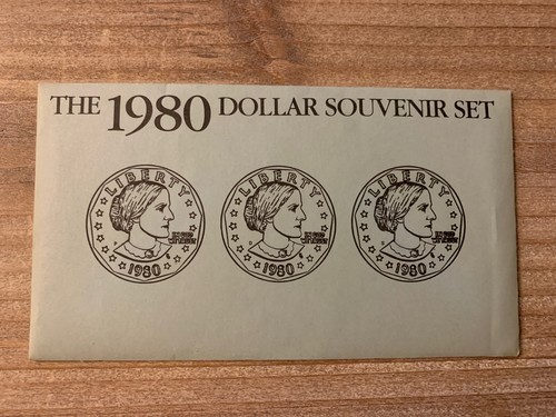 The 1980 Dollar Souvenir Set Susan B. Anthony Dollar 3 Coins - 第 1/6 張圖片