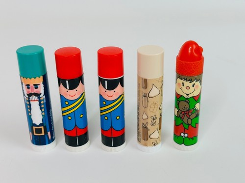 5 Vintage Avon Lip Balms Winter Parade, Santa's Shoppe, Santa Helper, Christmas - 第 1/4 張圖片