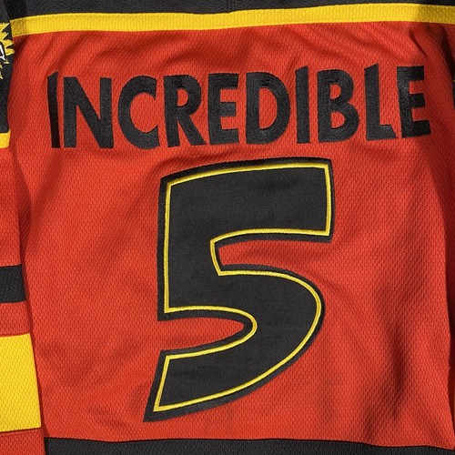 Vintage Disney The Incredibles Hockey Jersey Youth Size Large Long Sleeve - RARE - Picture 10 of 10