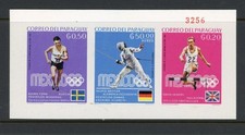 Paraguay 1969 Mi block 120  Mexico Olympic Gold Medal Winners  MH