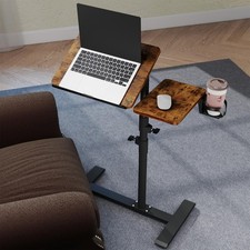 Rolling Table for Laptop Stand, Height and Angle Adjustable Over Bed Table wi...