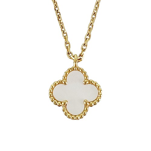 Van Cleef & Arpels Sweet Alhambra Yellow gold Shell Necklace