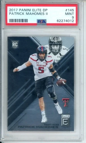 2017 Panini Elite Draft Picks #145 Patrick Mahomes II Rookie RC PSA 9 W963