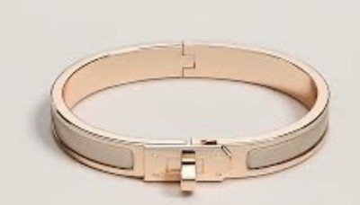 without tags Hermes Mini Kelly H Bracelet Claim Clac Enamel Thin Rose Lo G2U