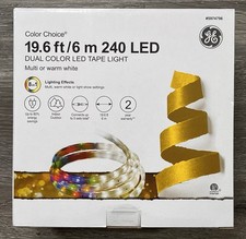GE 19.6 Ft / 6 M 240 LED Dual Color LED Tape Light With 8 Lighting Effects NEW
