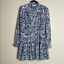 The Shirt by Rochelle Behrens Leopard Print Long Sleeve Dress Size Medium