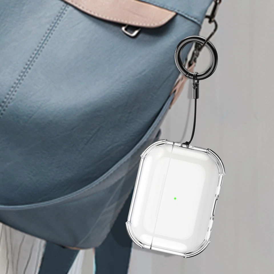 Funda delgada de plástico transparente para negocios simple para AirPods Pro 3rd 2025 Gen 4 3 2 Foto 4 de 4