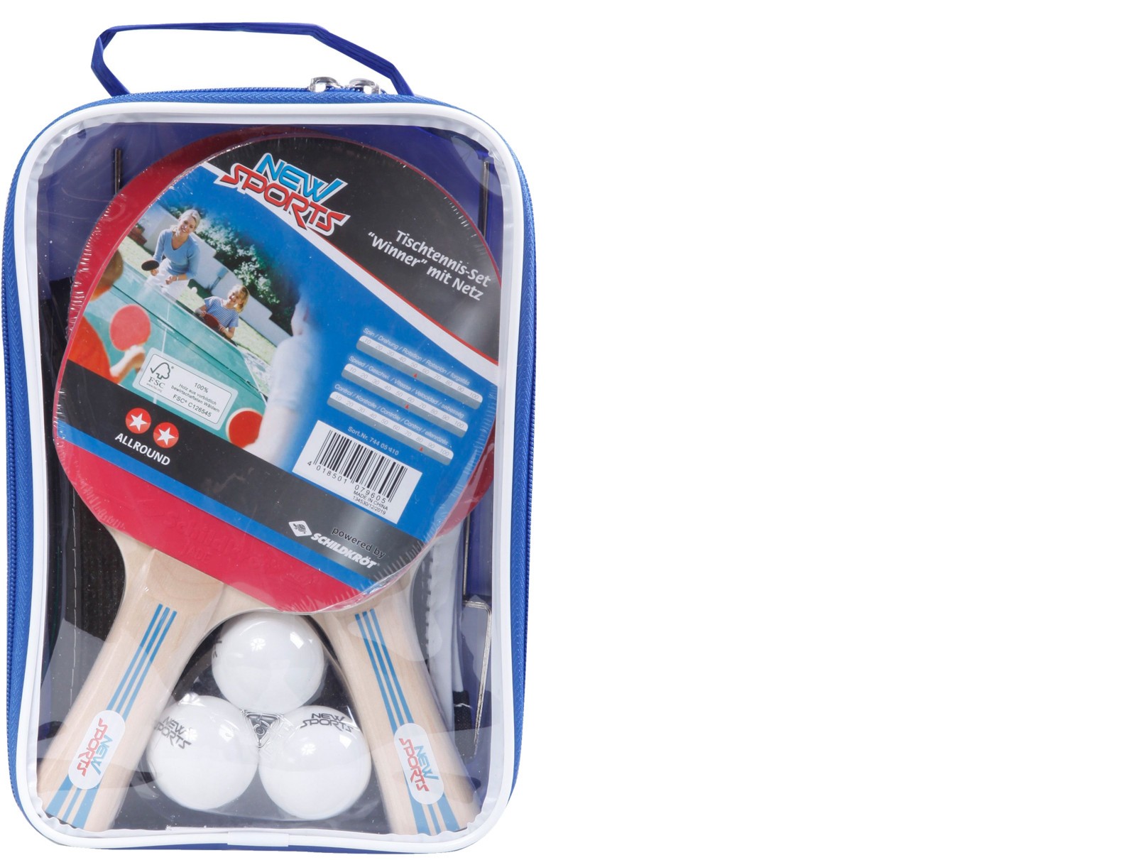 NEWSPORTS TT-Set 2 Schlger 3 Blle inklusive Netz Spielset Mehrfarbig 4190₽