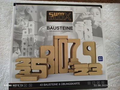 Sum Block Bausteine Aus Massivem Buchenholz Neu und OVP Holzspielzeug