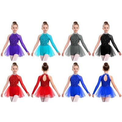 DE Mädchen Trikot Tanzen Ballerina Lyrisch Rock Cha-Cha Tutu-Kleid Jazz Ballett