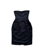 McQ Alexander McQueen Silk Linen Strapless Dress / Archive 2007 2008