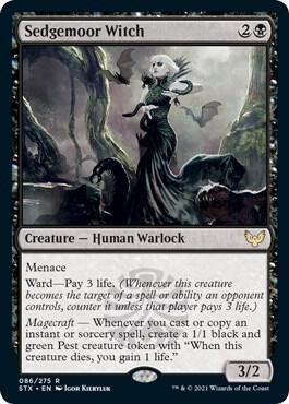 1x Sedgemoor Witch - Strixhaven: School of Mages NM - MTG