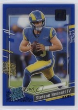 2023 Panini Clearly Donruss Rated Rookie Blue 55/99 Stetson Bennett IV #83 7iu