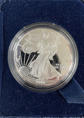 2001-W 1oz Proof American Silver Eagle ( w/ Box & COA )