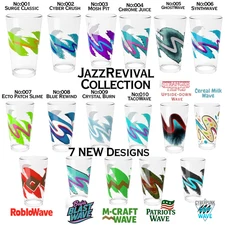 Jazz Revival Glass Cup Set | Vaporwave Retro 90s Drinkware | Fast USA Ship NEW