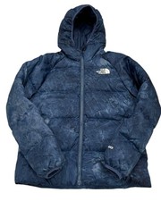 The North Face Reversible 600 Down Puffer Jacket Boys L Blue Hooded F22