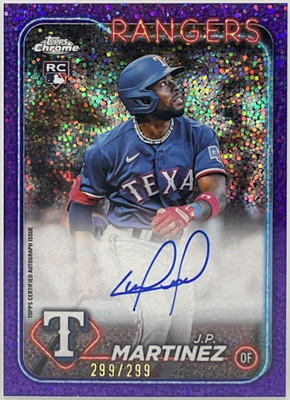 2024 Topps Chrome J.P. Martinez Rookie Autographs /299 Rangers