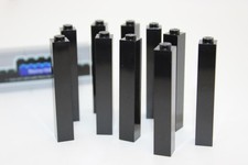 Lego (c) 10x 1x1x5 - Basic Stein - schwarz - ...