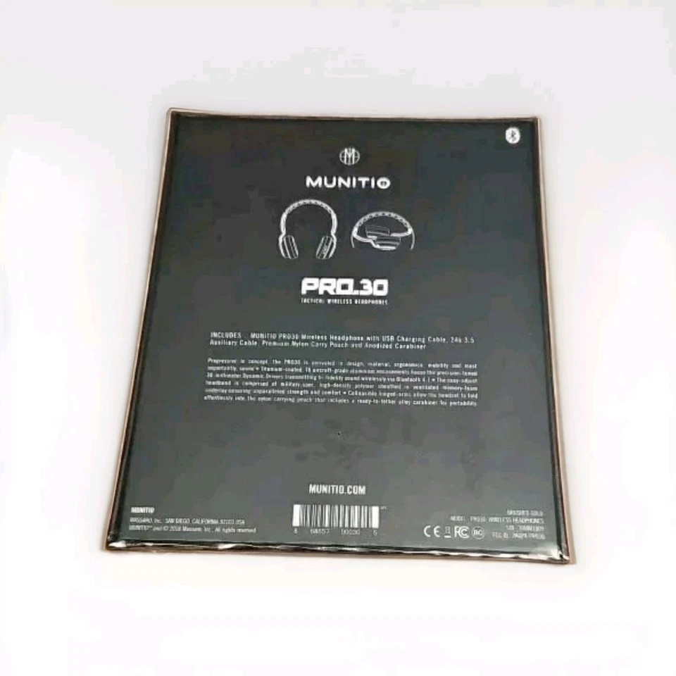 Auriculares inalámbricos tácticos Munitio Pro30 - oro cepillado Foto 2 de 3