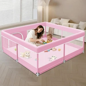 50x50 Ping-pong bébé de pouce - Playard intérieur/extérieur pour les tout-petits, Mesh doux, Rose