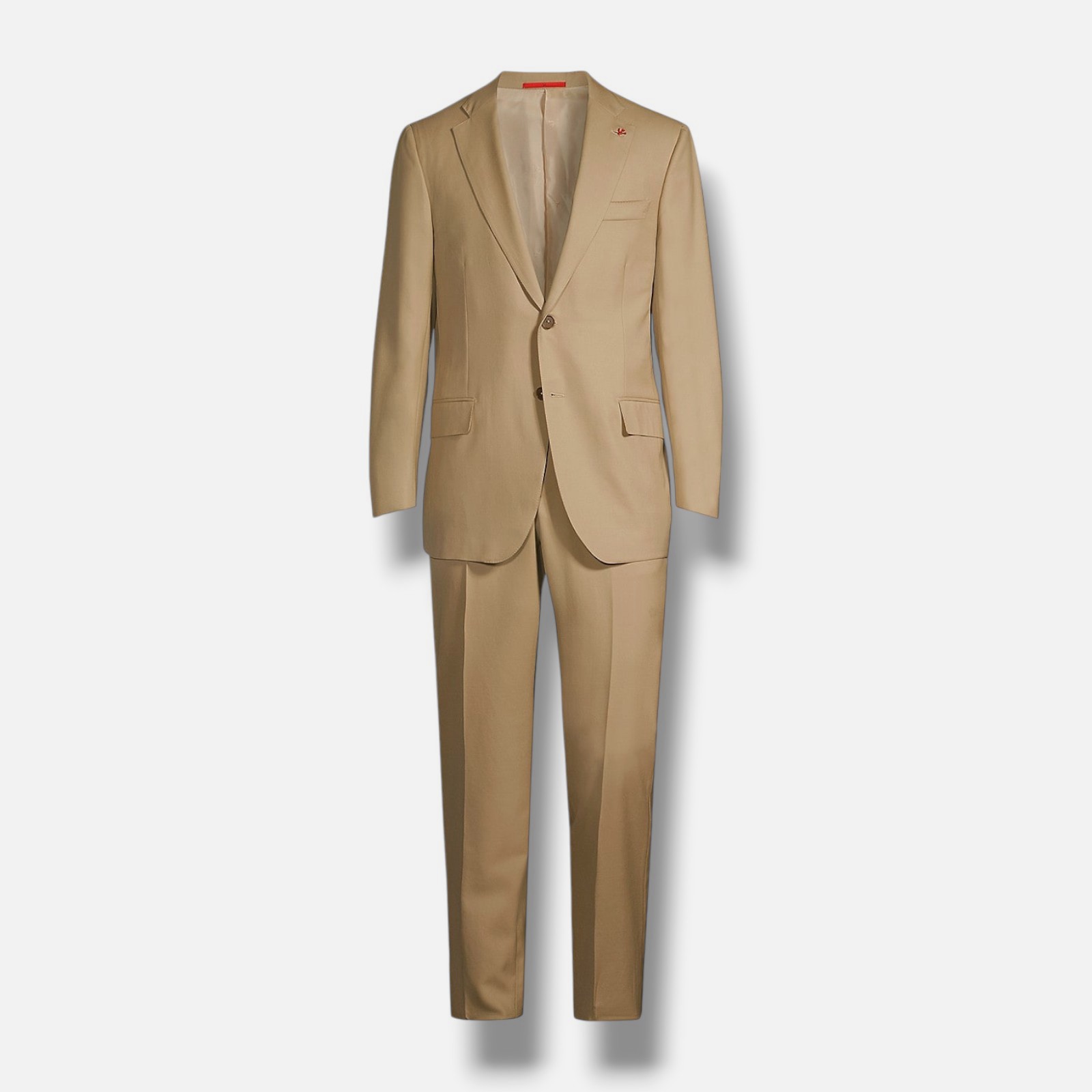 Isaia Men's Beige 2pc Sanita Wool Single-Breasted Jacket/Pants Size 48 32W