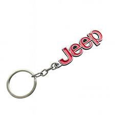 Jeep Red Metal 3d Metal Car Badge Keychain Key Ring Xmas Gift Jeep Red Metal 3d Metal Car Badge Keychain Key Ring Xmas Gift
