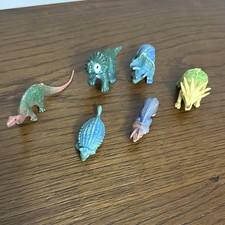 Vintage Dinosaur Collection Lot Of 6 Hard Plastics Tyrannosaurus Stegosaurus