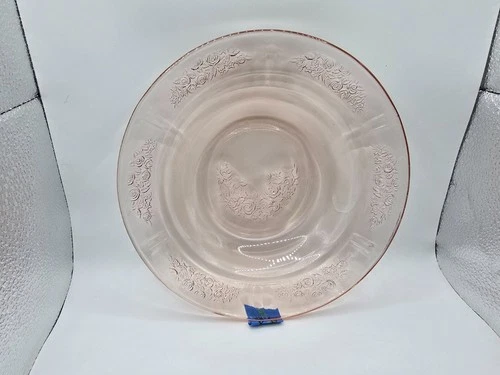 Federal Pink Depression Glass Sharon Cabbage Rose Rimmed Soup Fruit Bowl