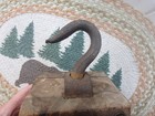 VINTAGE WOODEN PULLEY WITH METAL HOOK — photo 5