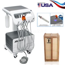 Dental Portable Mobile Delivery Unit System With Air Compressor 4Hole Suction