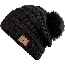 Wireless Music Beanie Headphone hat Women Winter Warm Knit Hats Cap Music Bea...