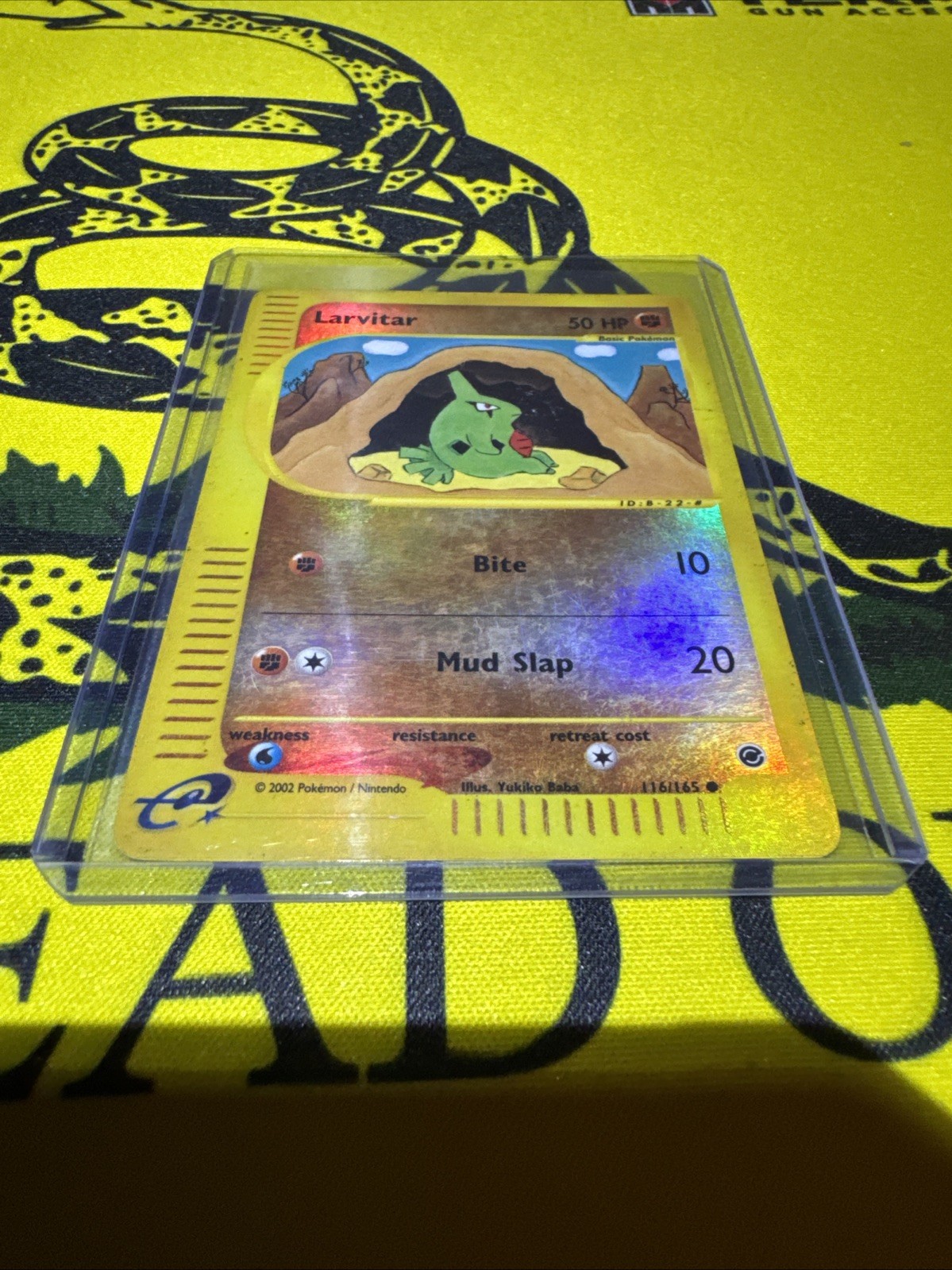 2002 Pokémon Larvitar E-Reader Reverse Holo - NM With Protective Sleeve/TL-image