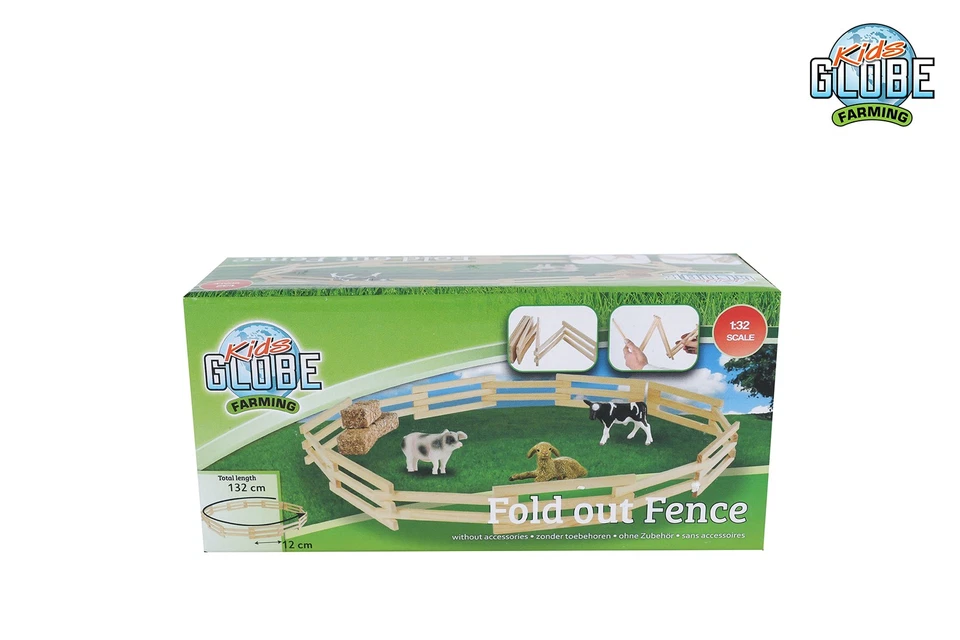 Kids Globe Farming Viehgatter (132 cm, 1:32, Bauernhofzaun für Kinder)
