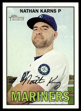 Nathan Karns 2016 Topps Heritage #16 Seattle Mariners 27036 Baseball Card