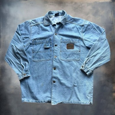 Vintage Karl Kani Jacket Mens XL Blue Denim Jacket Streetwear Hip Hop 90s