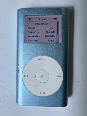 Apple iPod Mini 1st Generation Blue Model A1051 4GB - M9436LL/A
