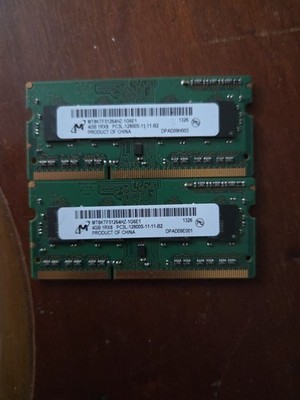 Micron 8GB KIT 2x 4GB MT8KTF51264HZ PC3L-12800S DDR3L SODIMM LAPTOP RAM UPGRADE