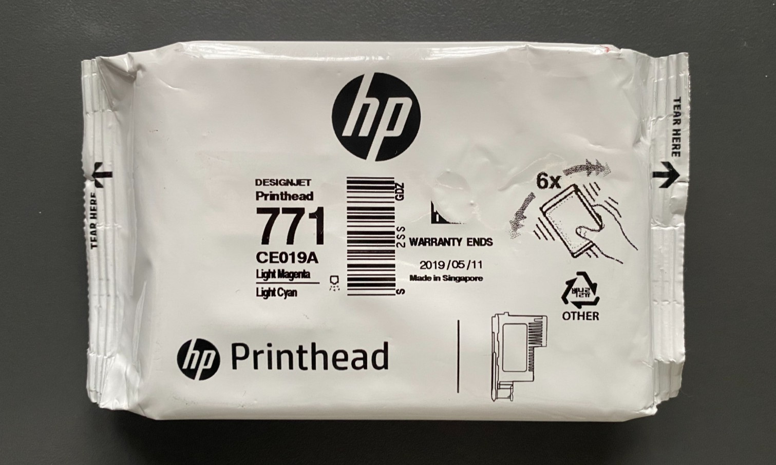 Genuine HP 771 Printhead - LIGHT MAGENTA & LIGHT CYAN CE019A / Z6200 (INC VAT)