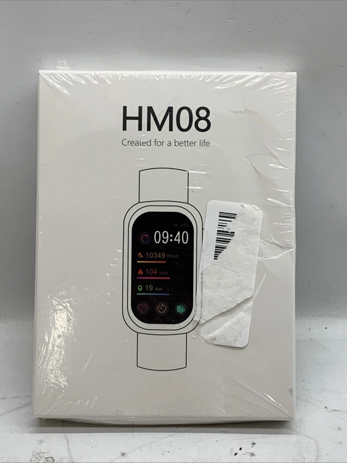 FITVII HM08 Slim Fitness Tracker 1.47" in with Blood Oxygen Blood Pressure Black