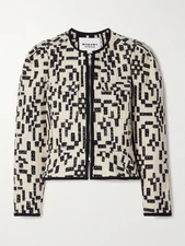 NEW, Isabel Marant Etoile Deliona Cropped Jacquard jacket Size 40 #SJ1809