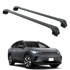For Volkswagen ID.4 2020-2025 Roof Rack Cross Bar Flush Rail Black