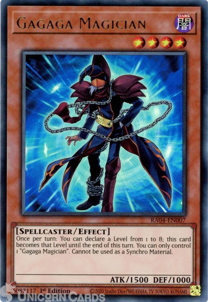 RA04-EN007 Gagaga Magician : Ultra Rare 1st Edition Mint YuGiOh Card
